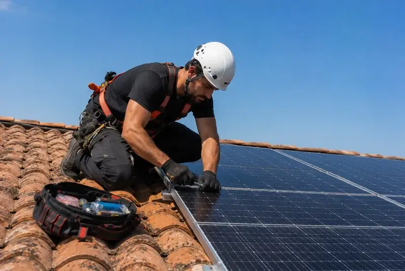 Maintenance et monitoring de panneaux solaires à Puimisson
